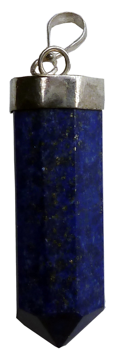 Pendentif pointe Lapis Lazuli plaqué argent