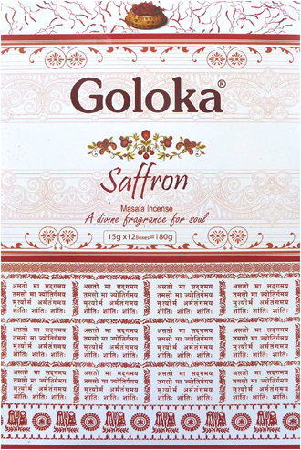 Premium goloka zafferano masala 15g di incenso