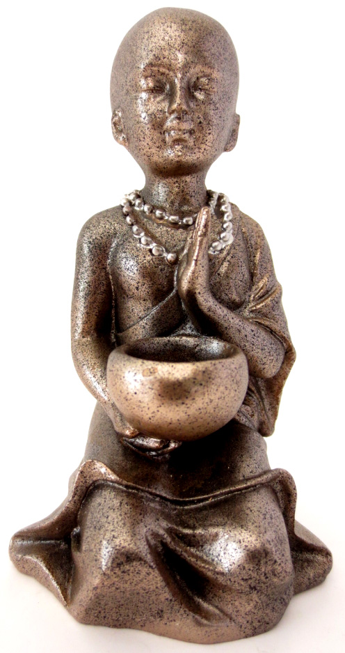 Moine shaolin meditation avec bol 11cm