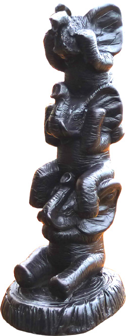 Elefante saggezza 15 x 18 cm di resina