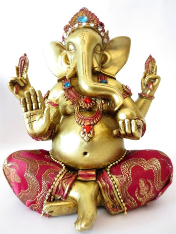 Ganesh rouge & or 20 cm