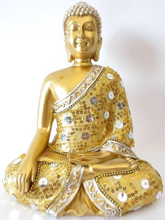 Meditation buddha gold 22cm