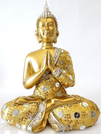 Thai buddha praying gold 22cm