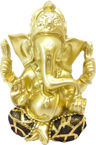Ganesh or & noir 13cm