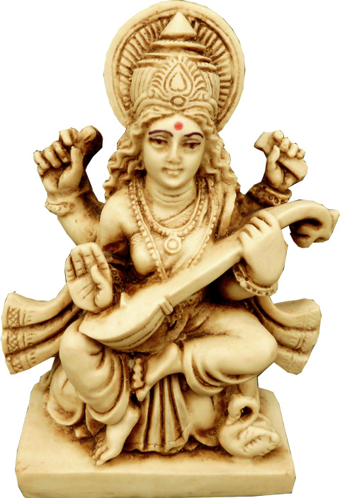 Statue saraswati résine 11cm