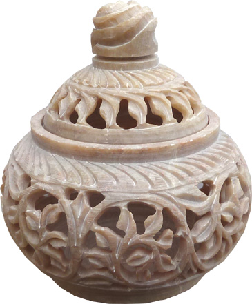 Pot rond en pierre 9cm