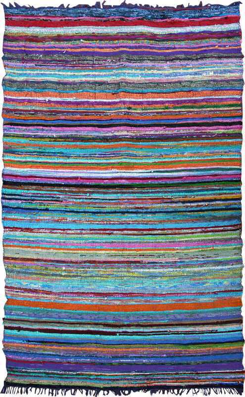 Tapis tissé multicolore inde 