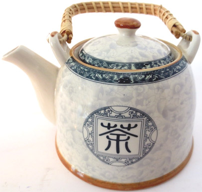 Théière lettre chinoise porcelaine