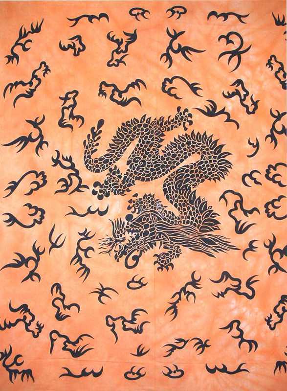 Tenture dragon bleu PM