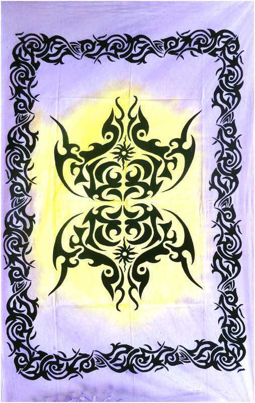 Tenture Bat Celtes Vert Fluo