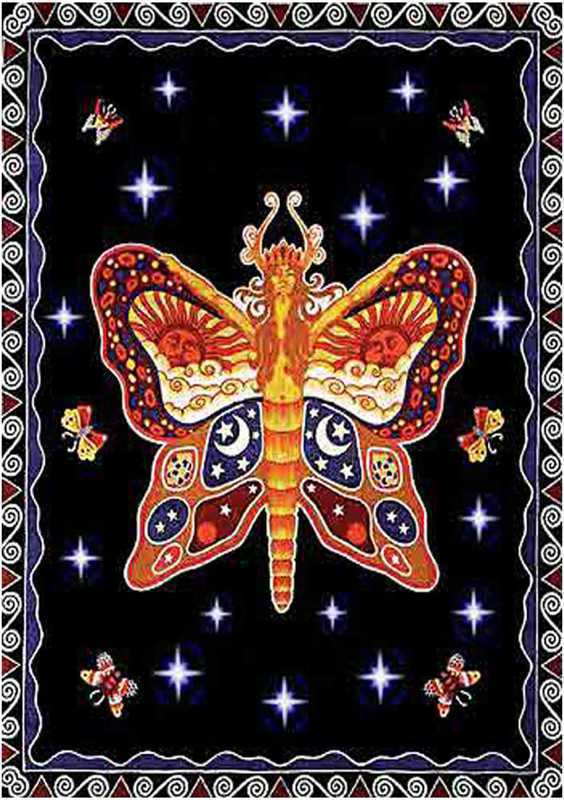 Tenture arabesk papillon couleur saumon