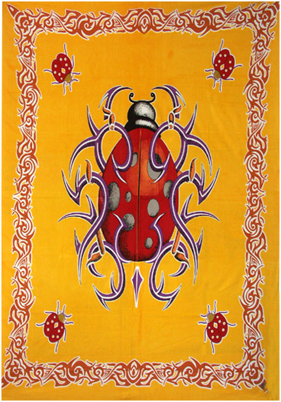 Tenture arabesk coccinelle