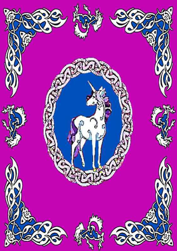 Tenture arabesk licorne rouge