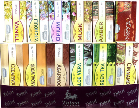 Présentoir encens tulasi hexa 12 parfums
