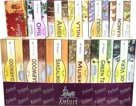 Présentoir encens tulasi 12 parfums 8bts