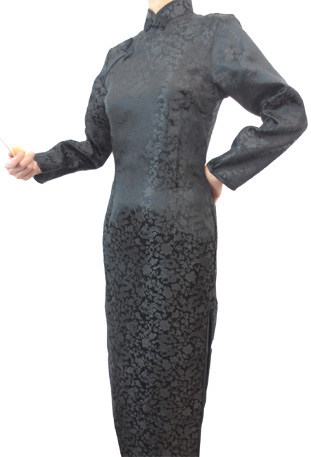 Robe chinoise noire dragon T40